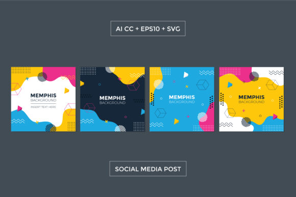 Download Social Media Memphis Square Template - Premium Resources
