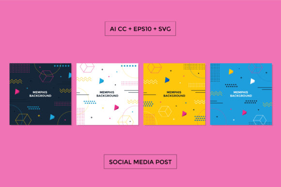 Download Social Media Memphis Square Template - Premium Resources